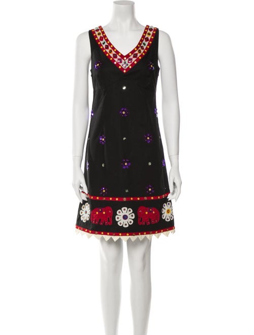 Moschino Cheap and Chic Printed Mini Dress Black
