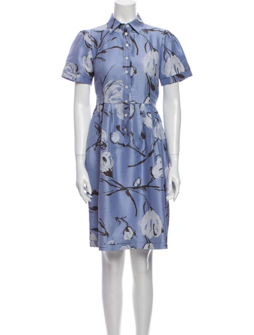 Moschino Cheap and Chic Silk Knee-Length Dress Blu
