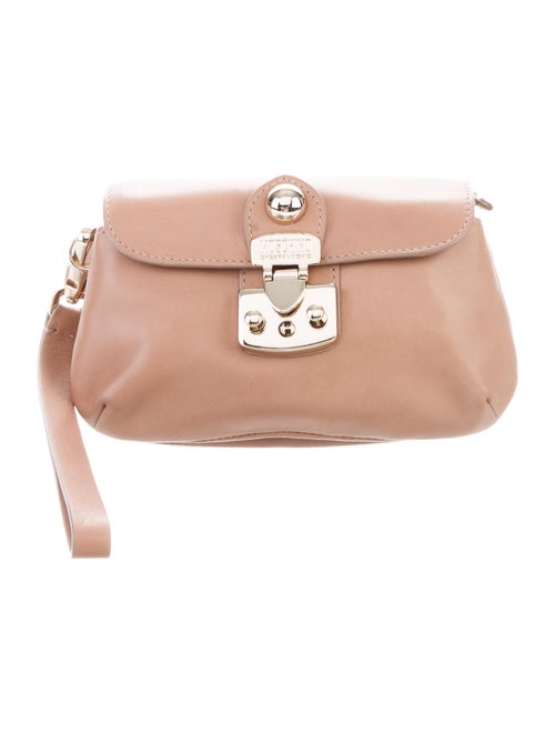Moschino Cheap and Chic Mini Leather Wristlet Gold