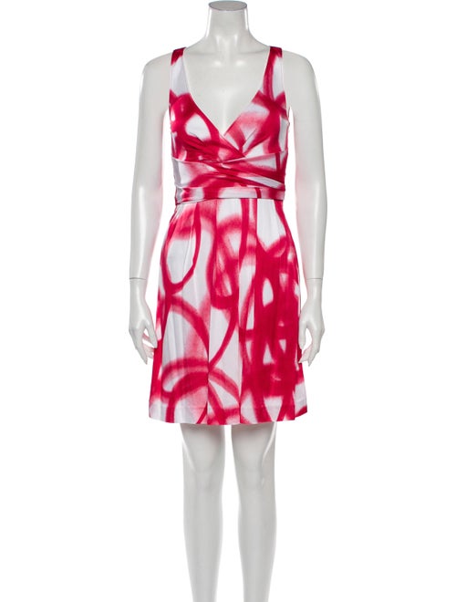 Moschino Cheap and Chic Printed Mini Dress Red