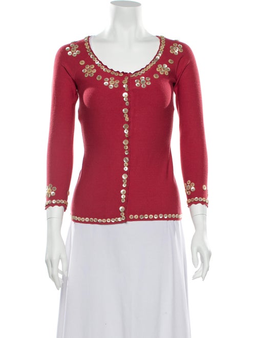 Moschino Cheap and Chic Scoop Neck Sweater Pink