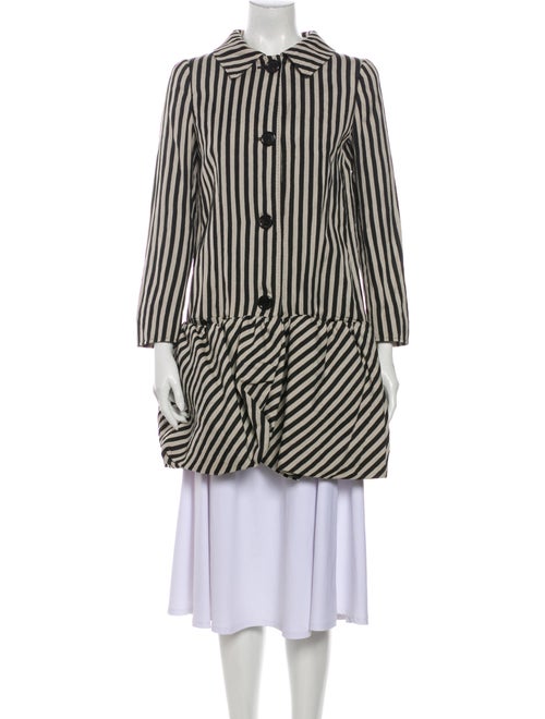 Moschino Cheap and Chic Striped Coat Black