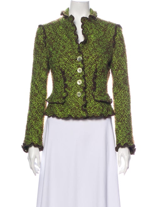 Moschino Cheap and Chic Tweed Pattern Blazer Brown