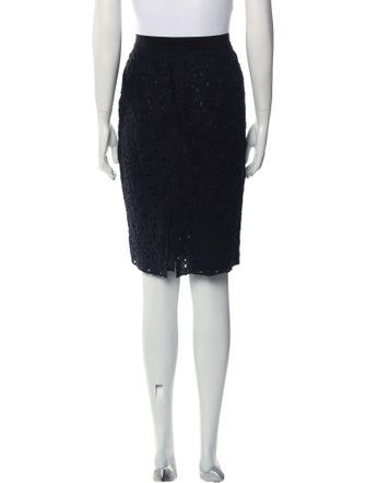 Moschino Cheap and Chic Eyelet Trim Knee-Length Skirt
