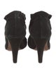 Moschino Cheap and Chic Suede Ruffle Embellishment Boots