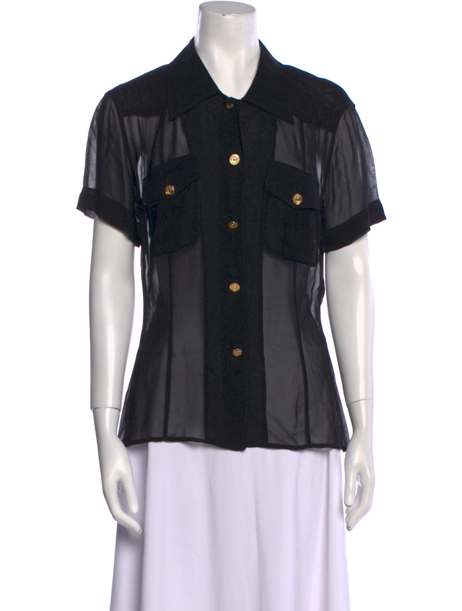 Moschino Cheap and Chic Vintage 1990's Button-Up Top