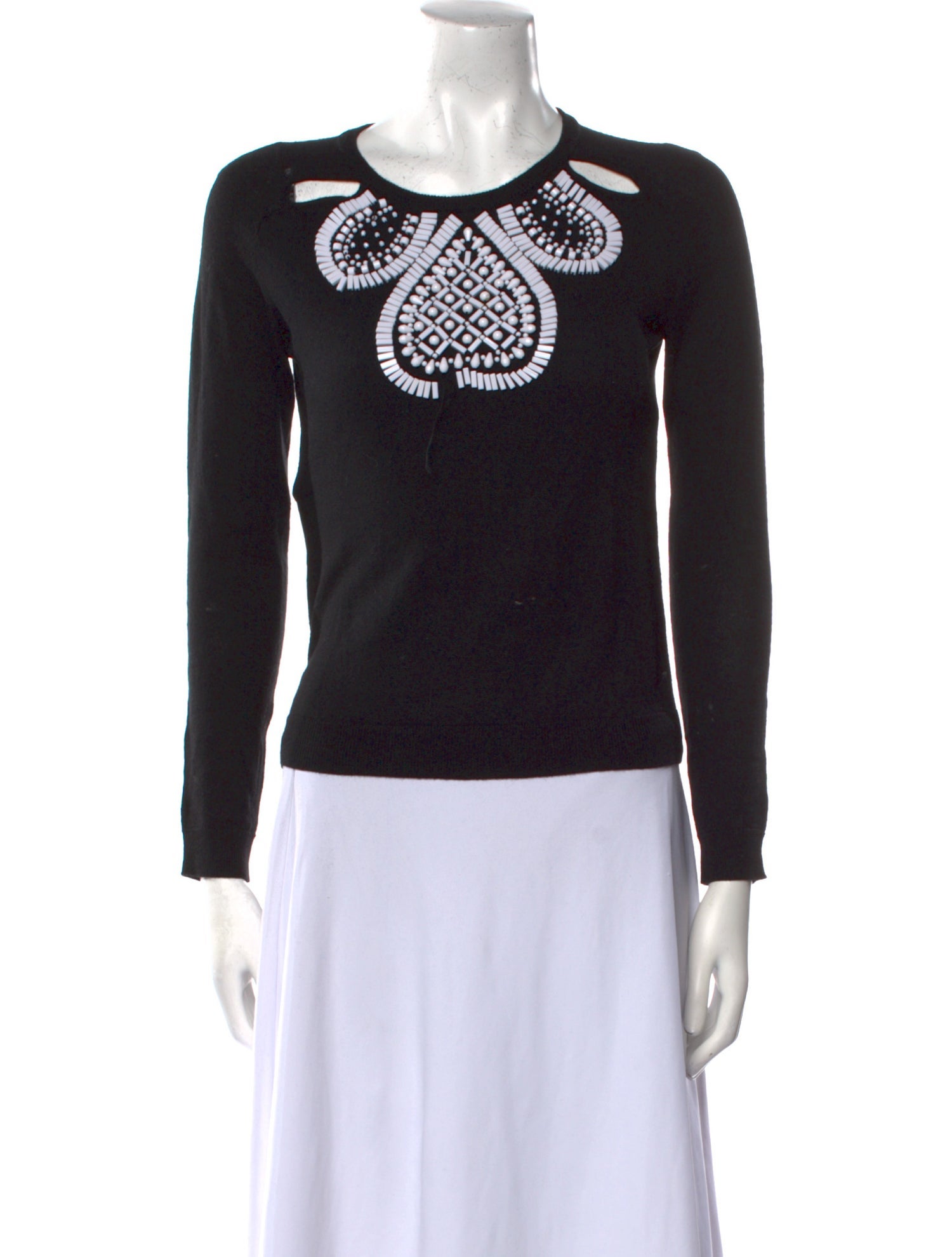 Moschino Cheap and Chic Virgin Wool Crew Neck Sweater