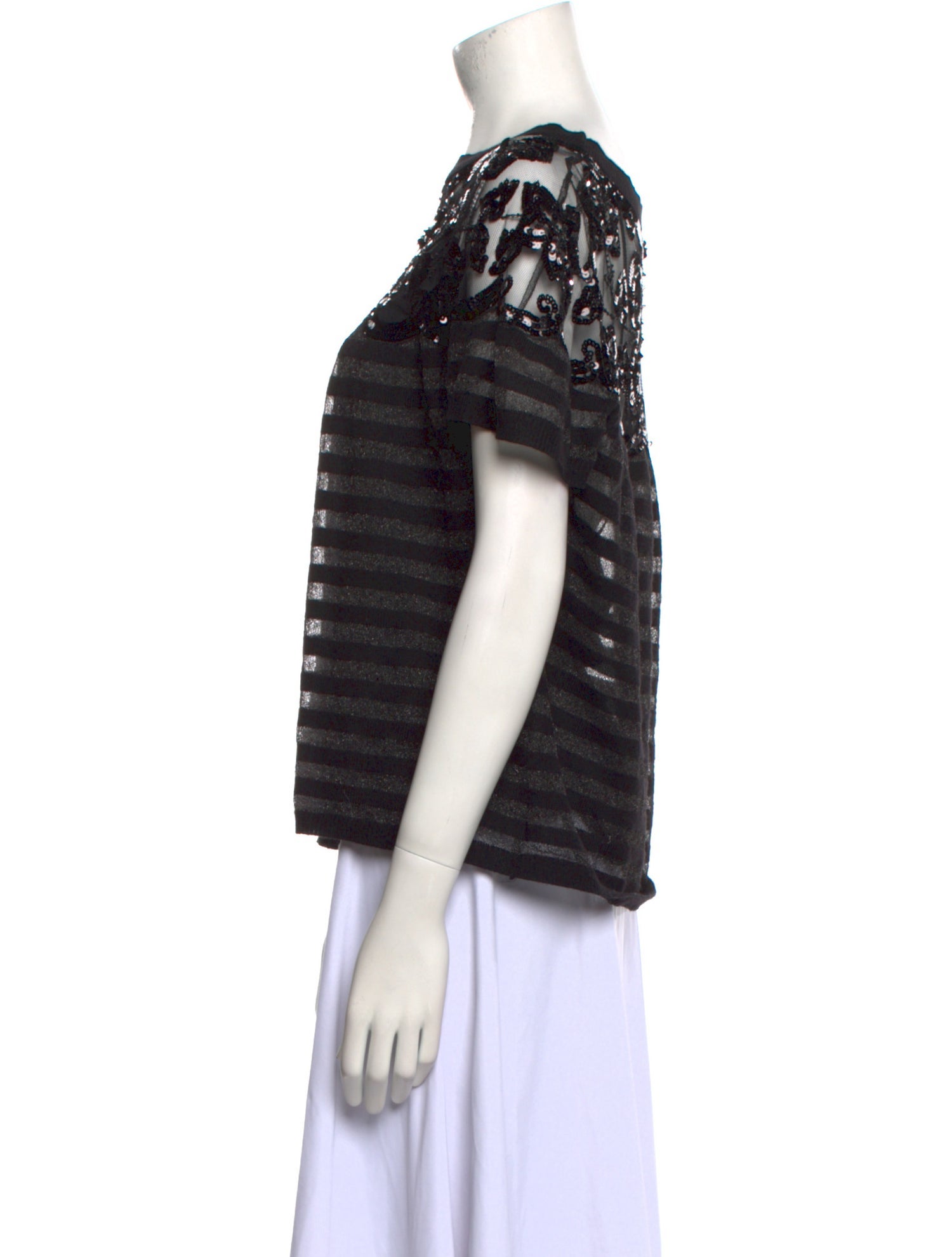 Moschino Cheap and Chic Silk Lace Pattern Blouse