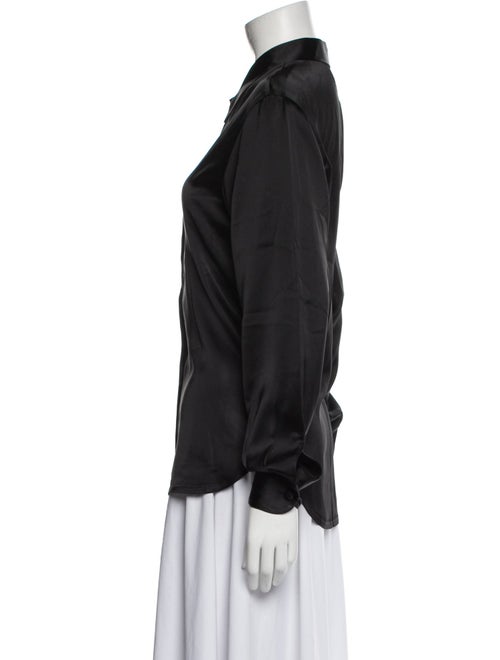 Moschino Cheap and Chic Silk Long Sleeve Button-Up Top