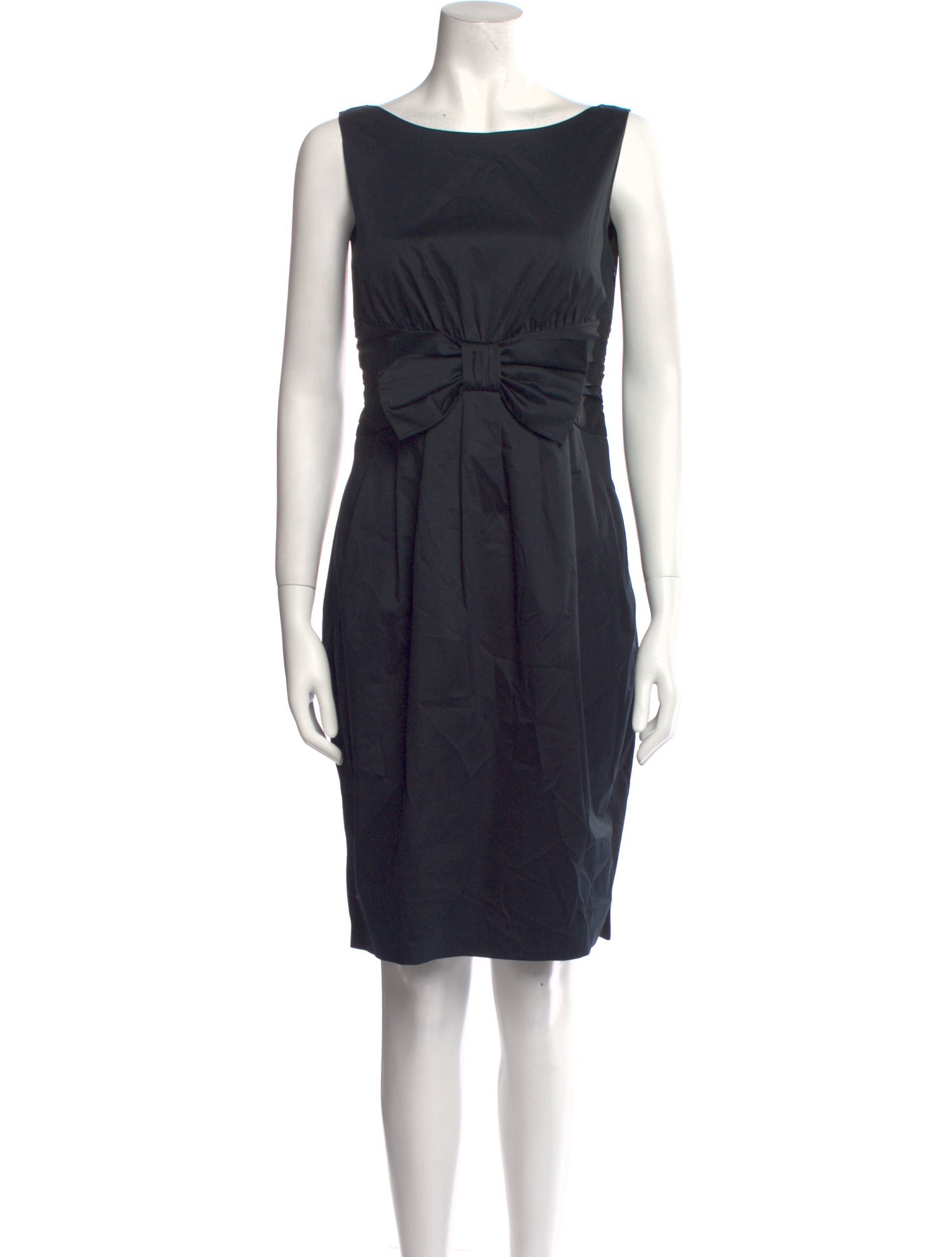 Moschino Cheap and Chic Bateau Neckline Knee-Length Dress