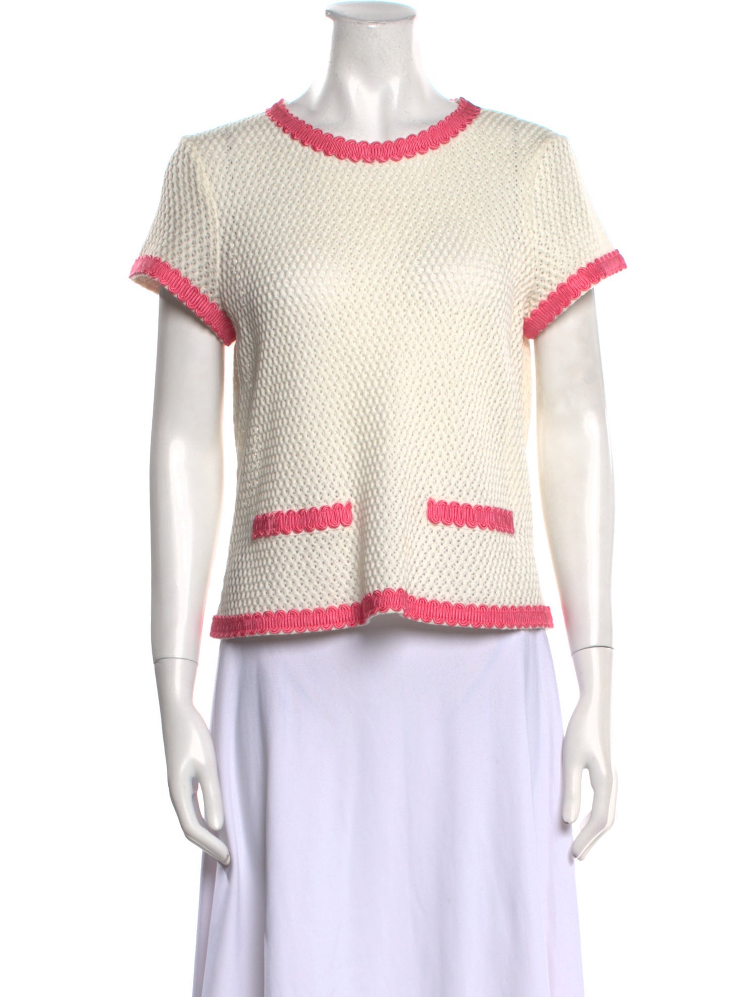 Moschino Cheap and Chic Striped Crew Neck Sweater