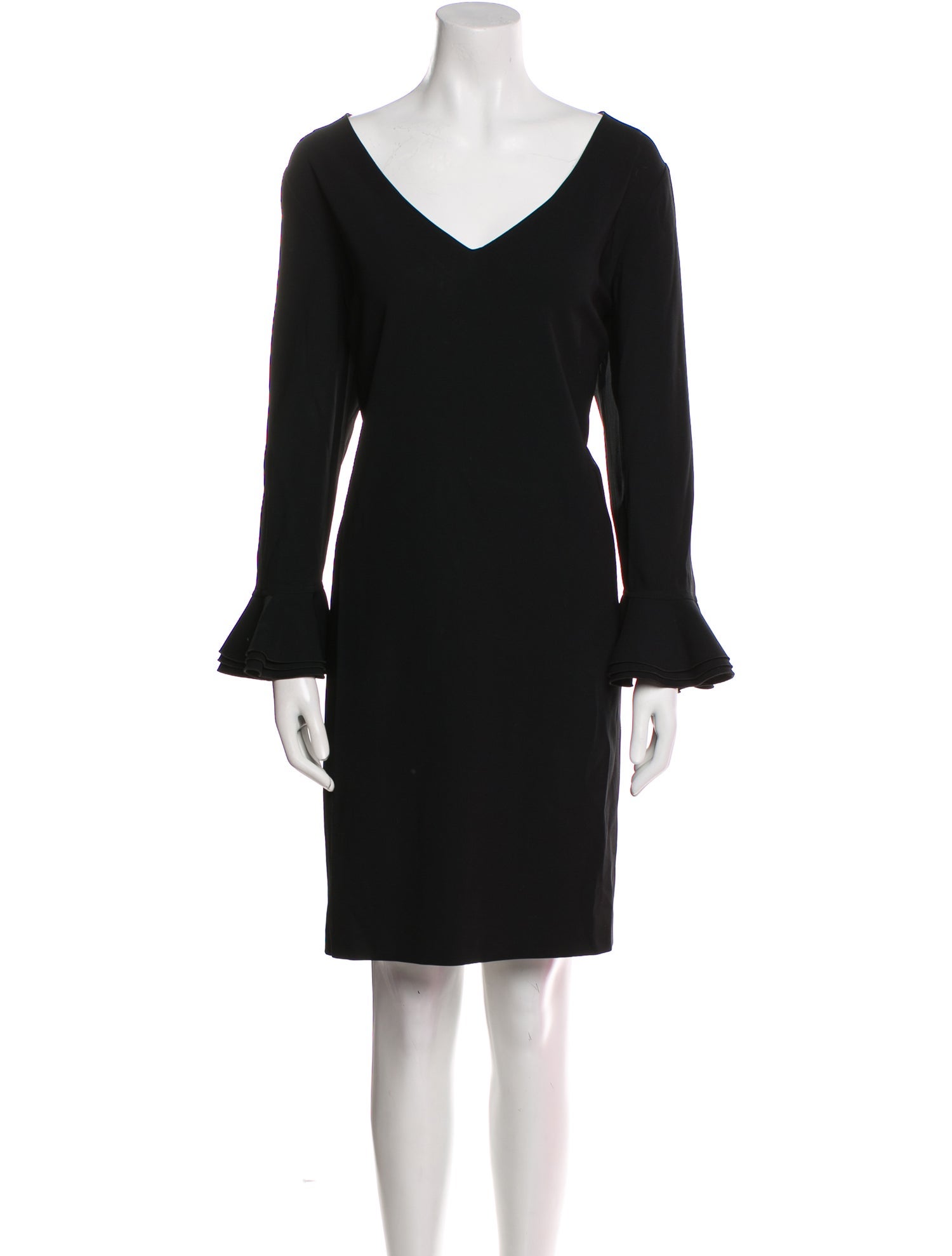 Moschino Cheap and Chic V-Neck Knee-Length Dress