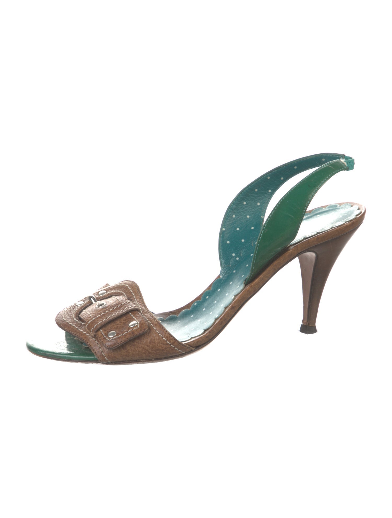 Moschino Cheap and Chic Leather Slingback Sandals