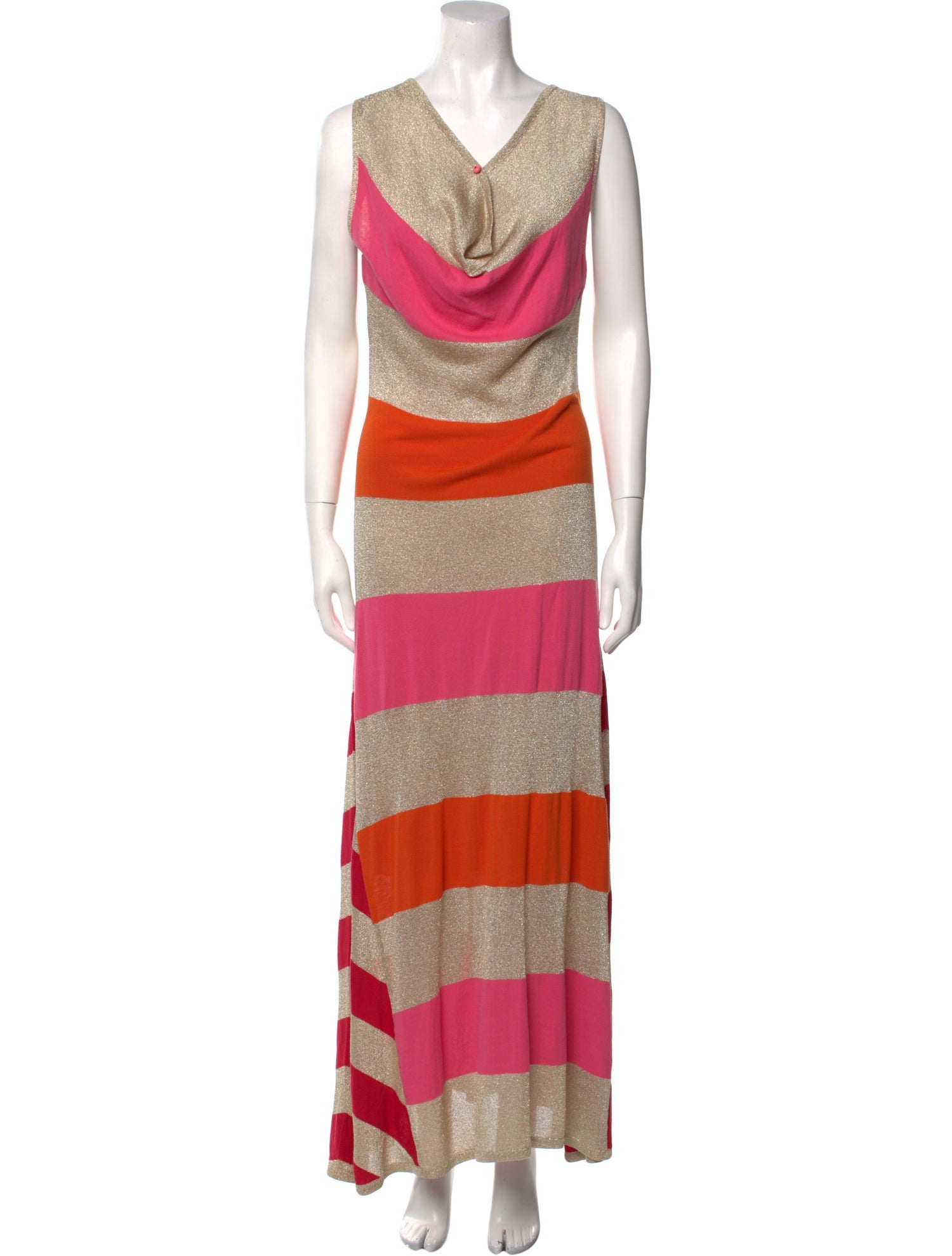 Moschino Cheap and Chic Striped Long Dress