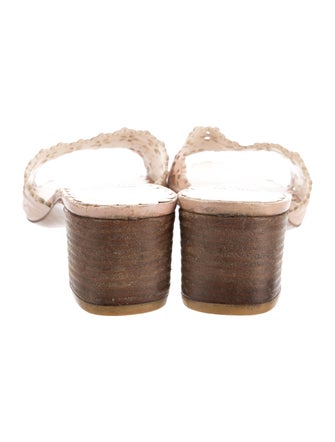 Moschino Cheap and Chic Leather Colorblock Pattern Slides