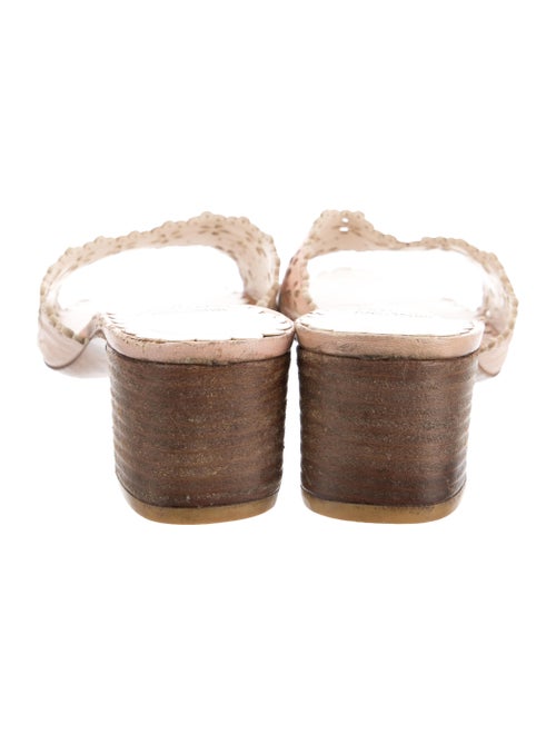 Moschino Cheap and Chic Leather Colorblock Pattern Slides