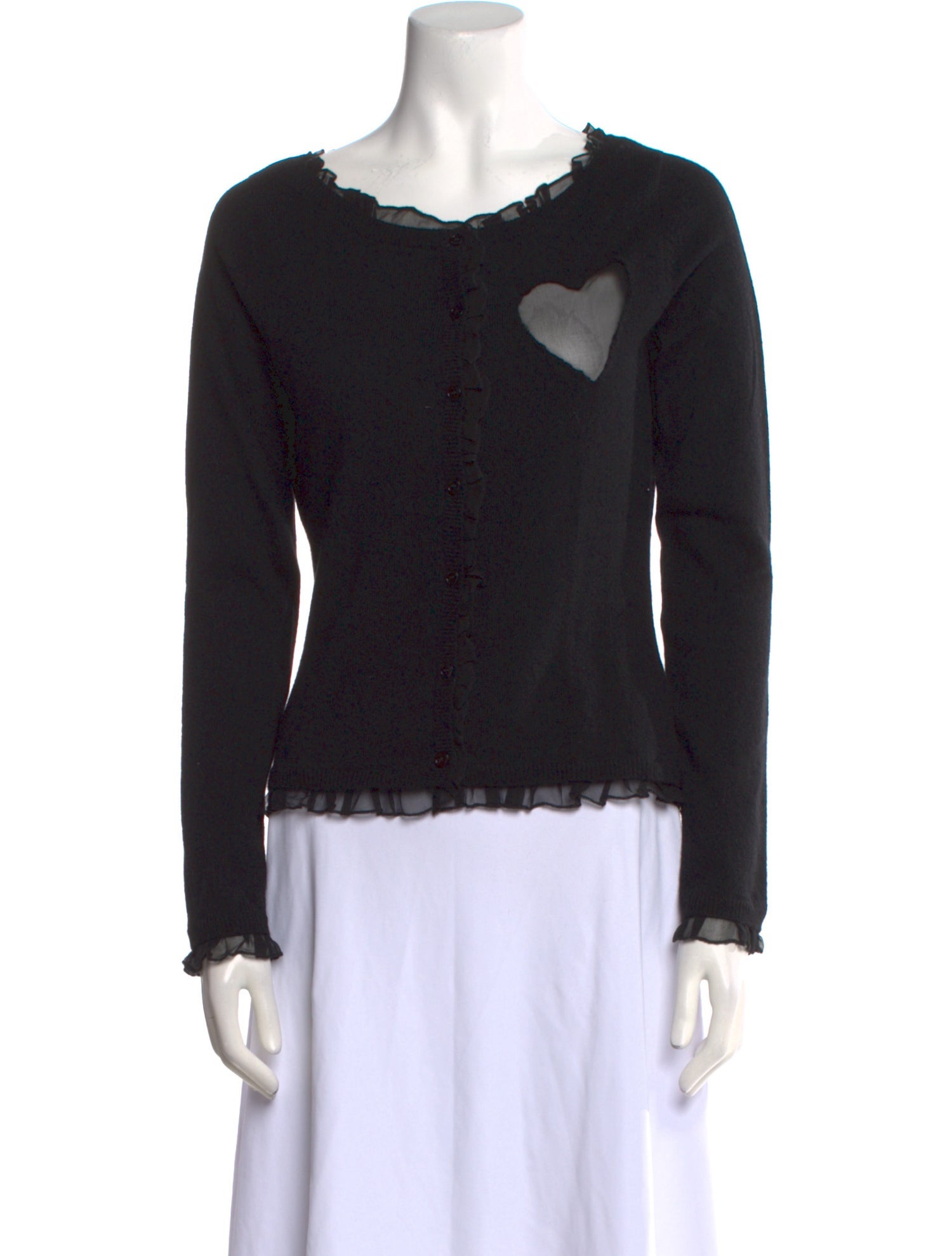 Moschino Cheap and Chic Virgin Wool Scoop Neck Sweater