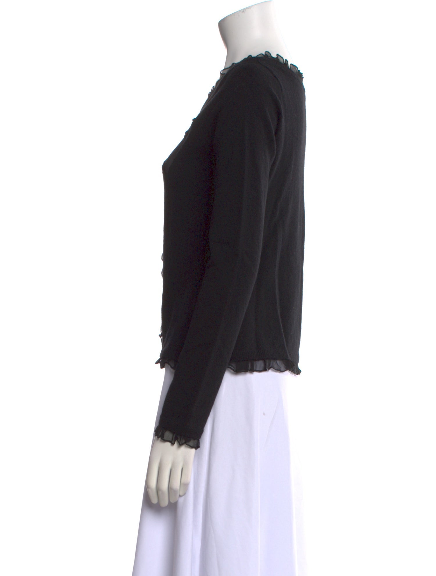 Moschino Cheap and Chic Virgin Wool Scoop Neck Sweater