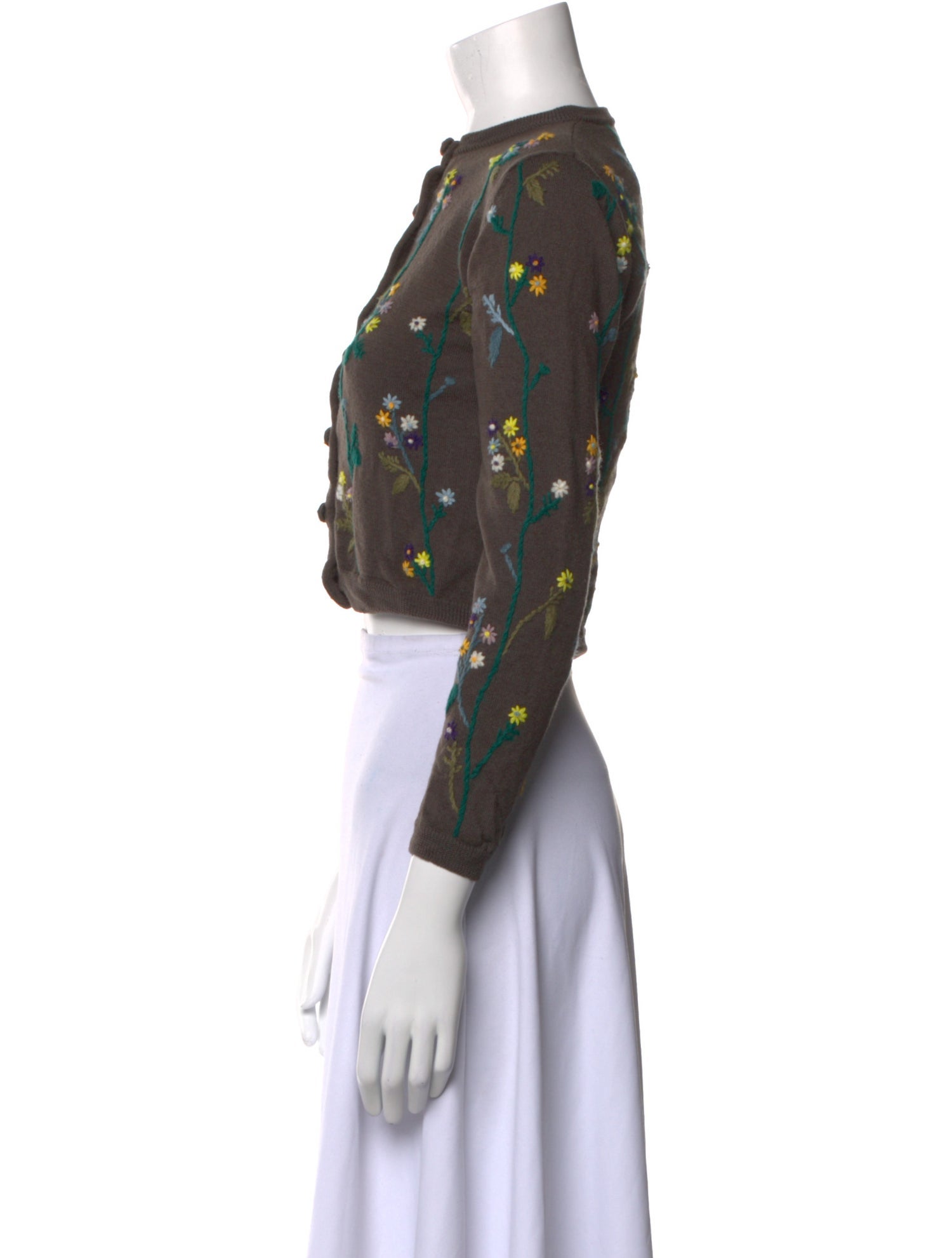 Moschino Cheap and Chic Wool Floral Print Sweater