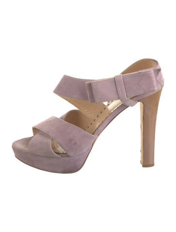 Moschino Cheap and Chic Sandals Suede Bow Accents Slingback IT 39 | 9