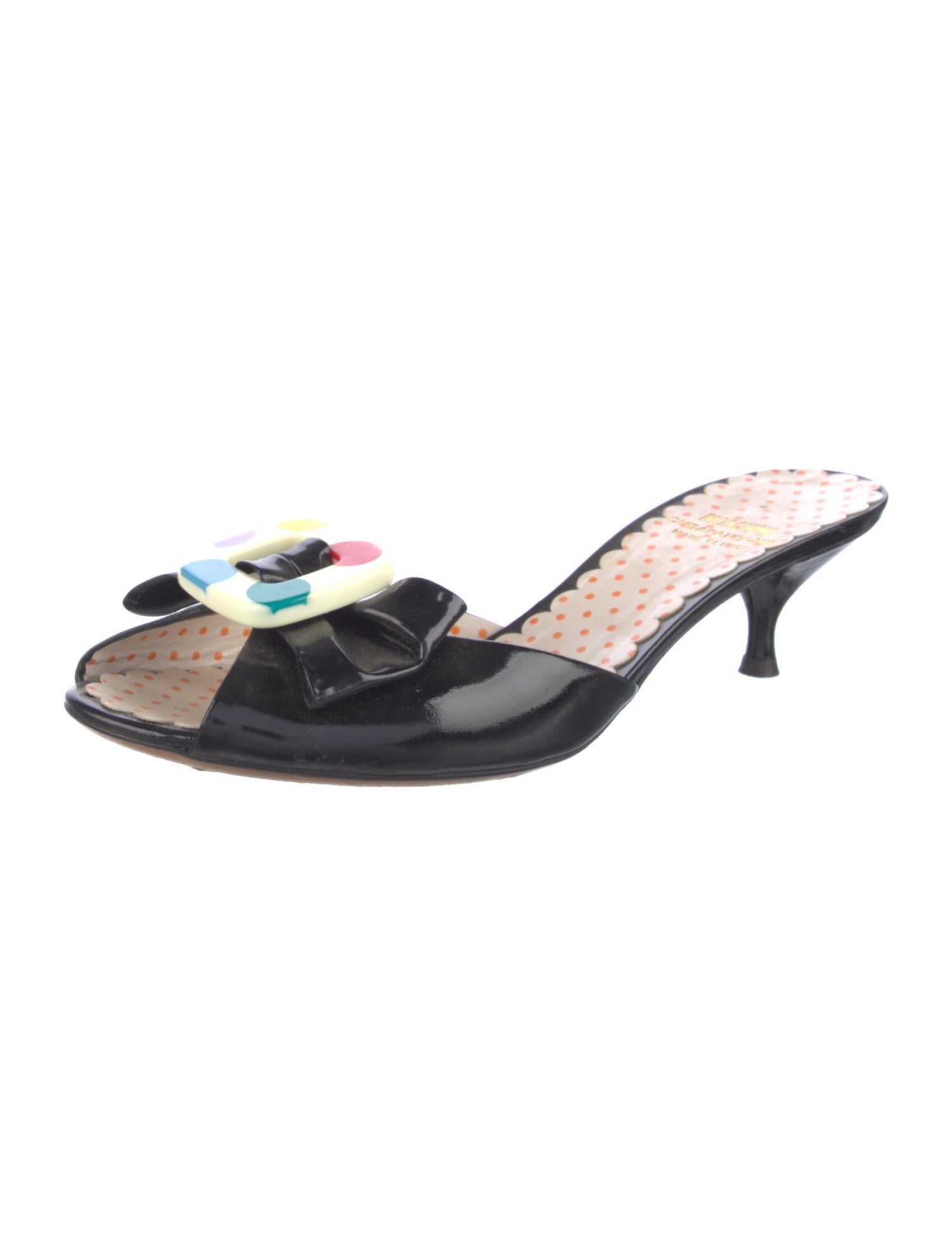 Moschino Cheap and Chic Patent Leather Slides