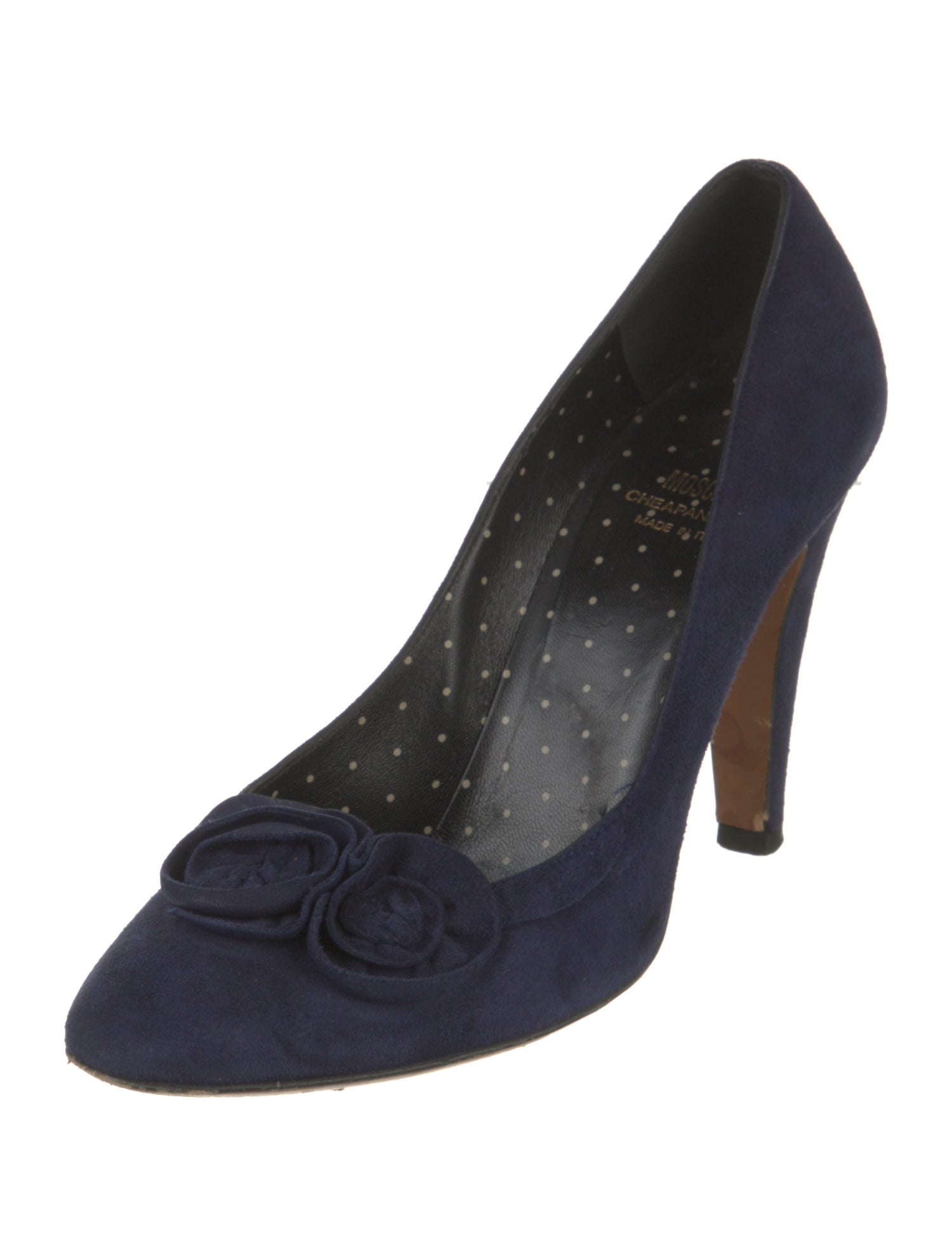 Moschino Cheap and Chic Suede Bow Accents Pumps