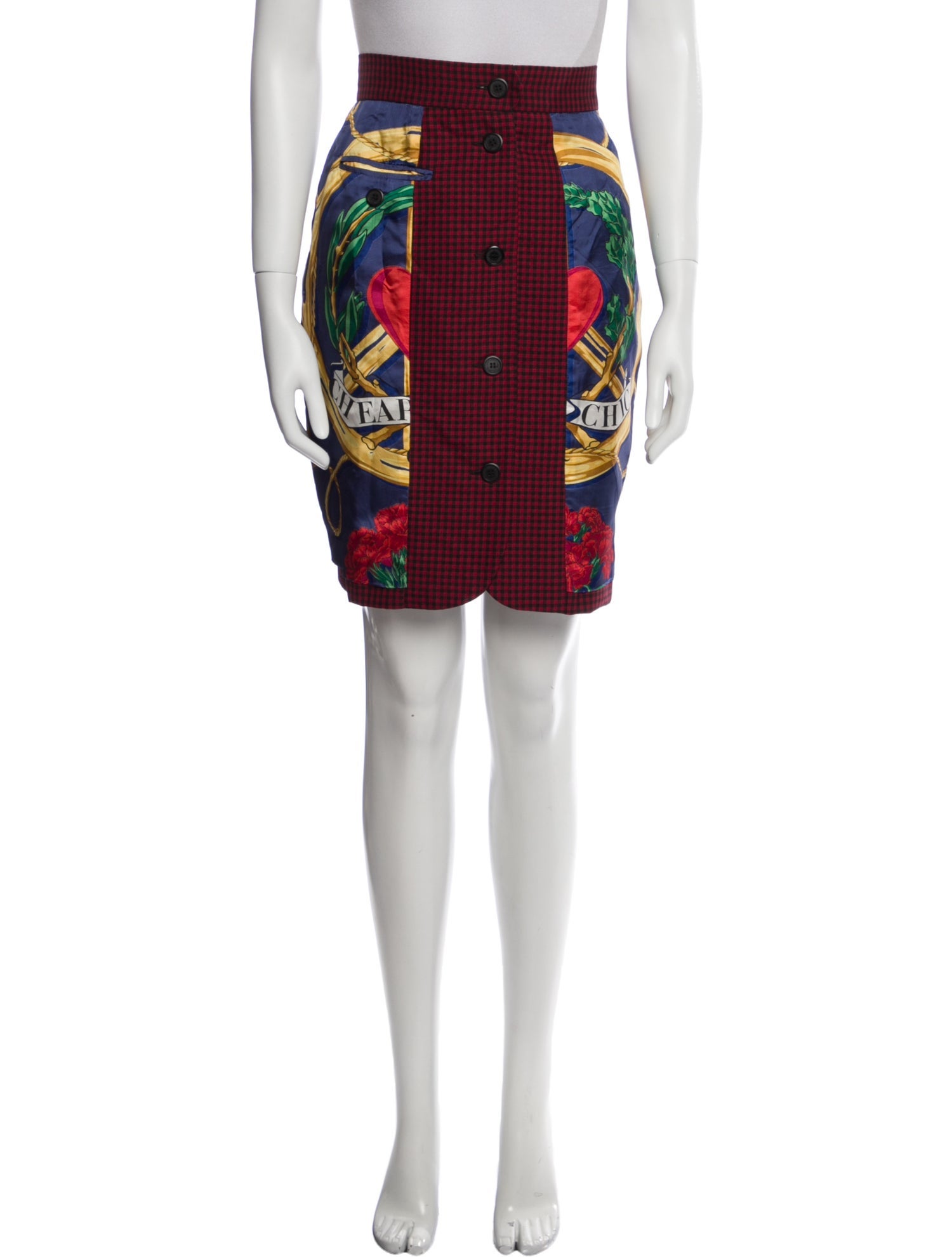 Moschino Cheap and Chic Vintage Knee-Length Skirt