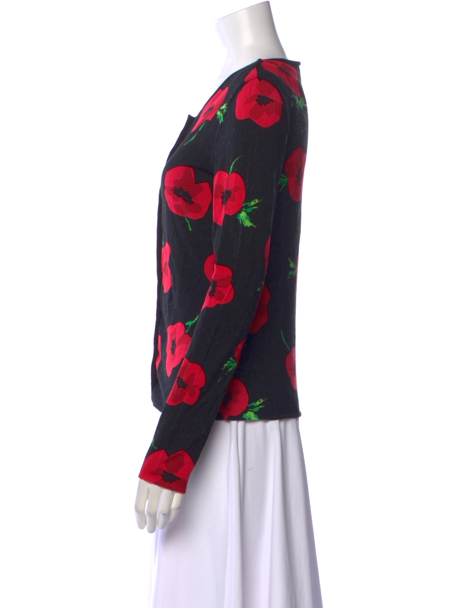 Moschino Cheap and Chic Printed Scoop Neck Sweater