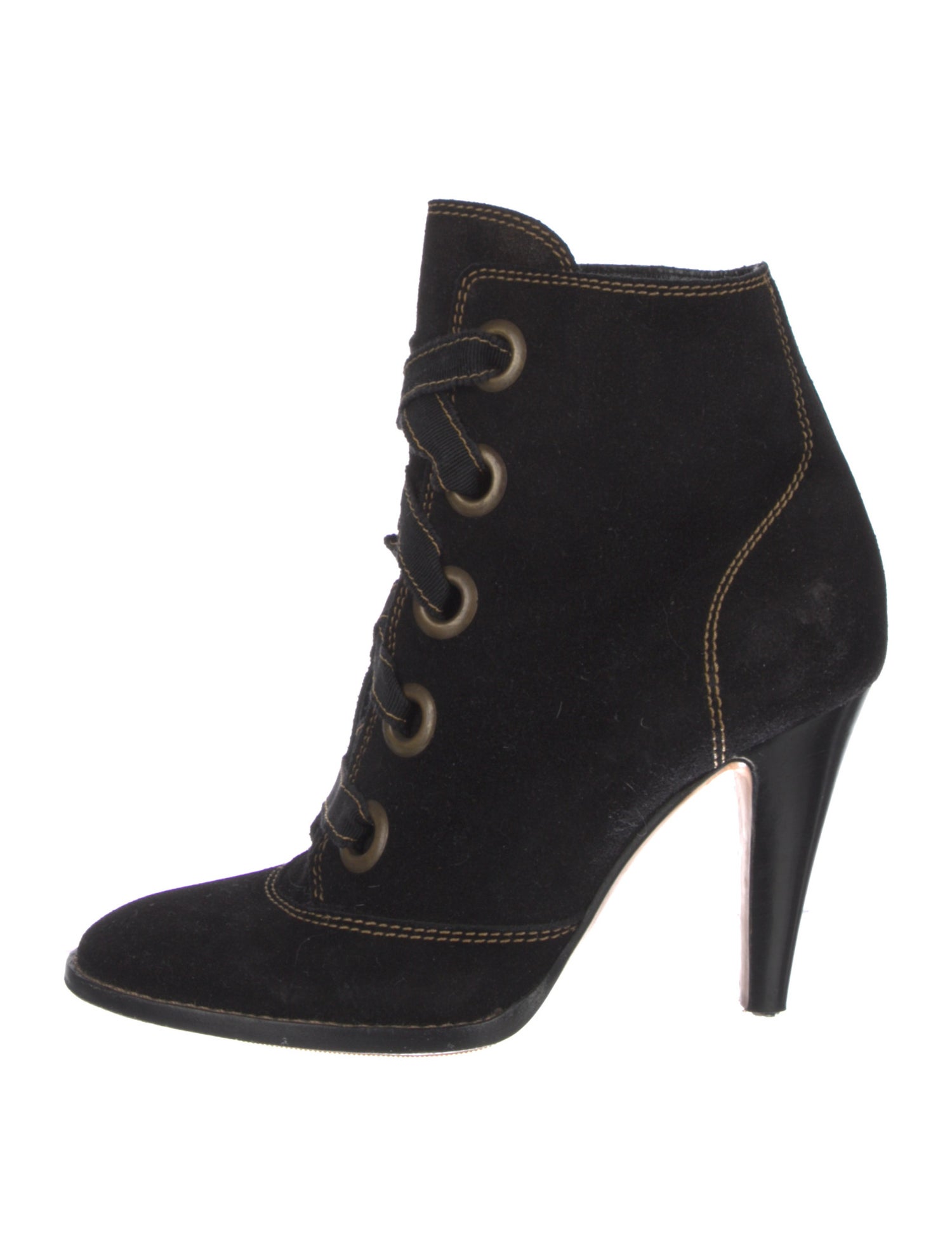 Moschino Cheap and Chic Suede Lace-Up Boots