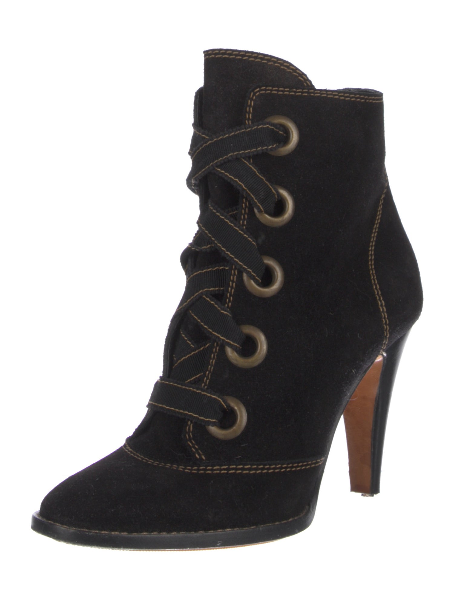Moschino Cheap and Chic Suede Lace-Up Boots