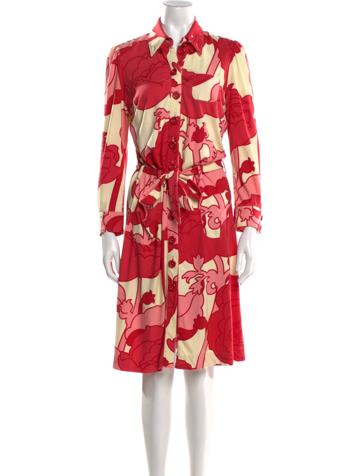 Moschino Cheap and Chic Floral Print Knee-Length Dress
