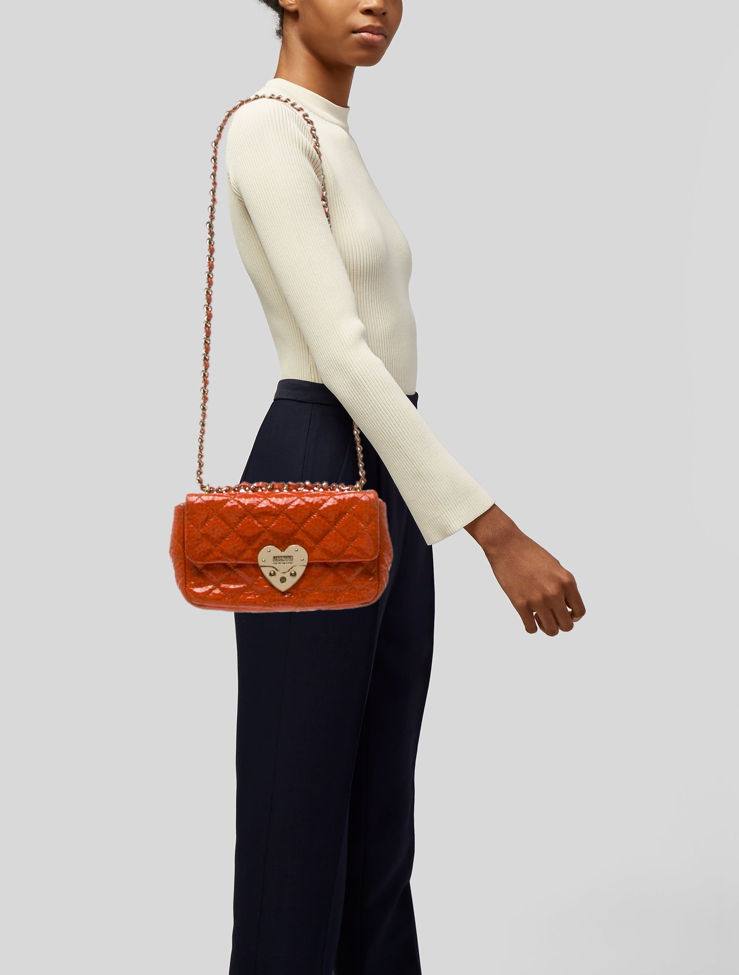 Moschino Cheap and Chic Patent Leather Evening Bag