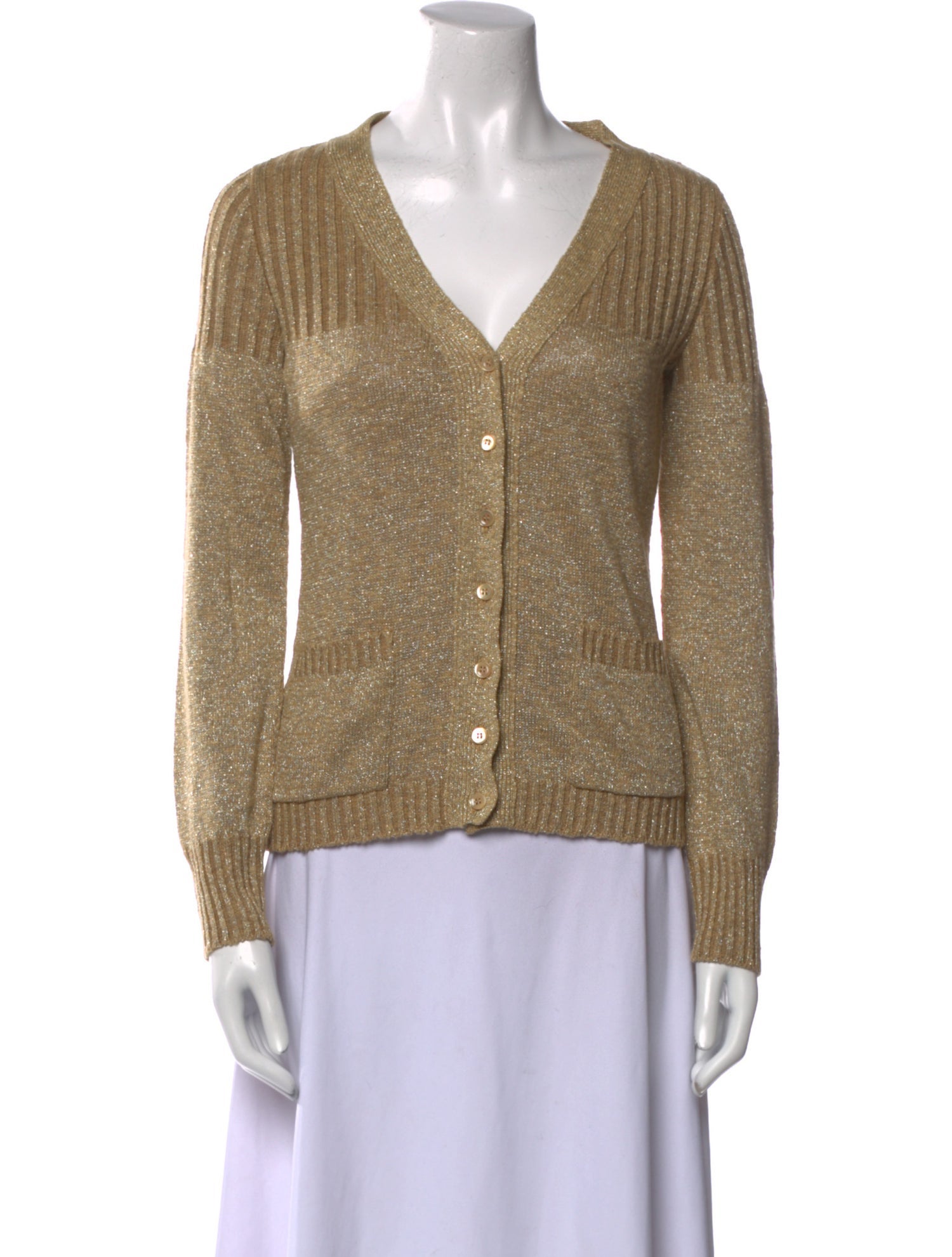 Moschino Cheap and Chic Linen V-Neck Sweater