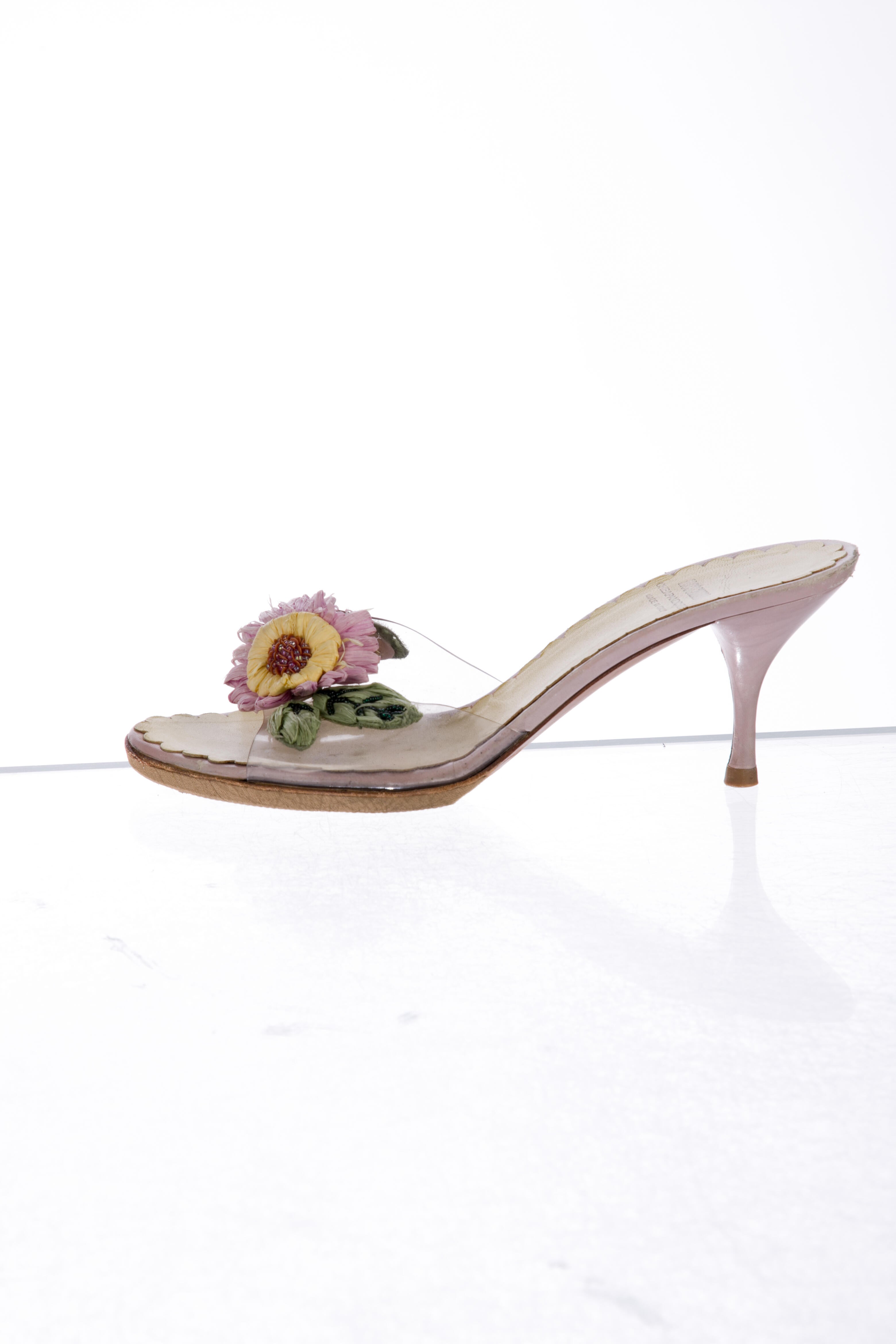 Moschino Cheap and Chic PVC Floral Print Slides