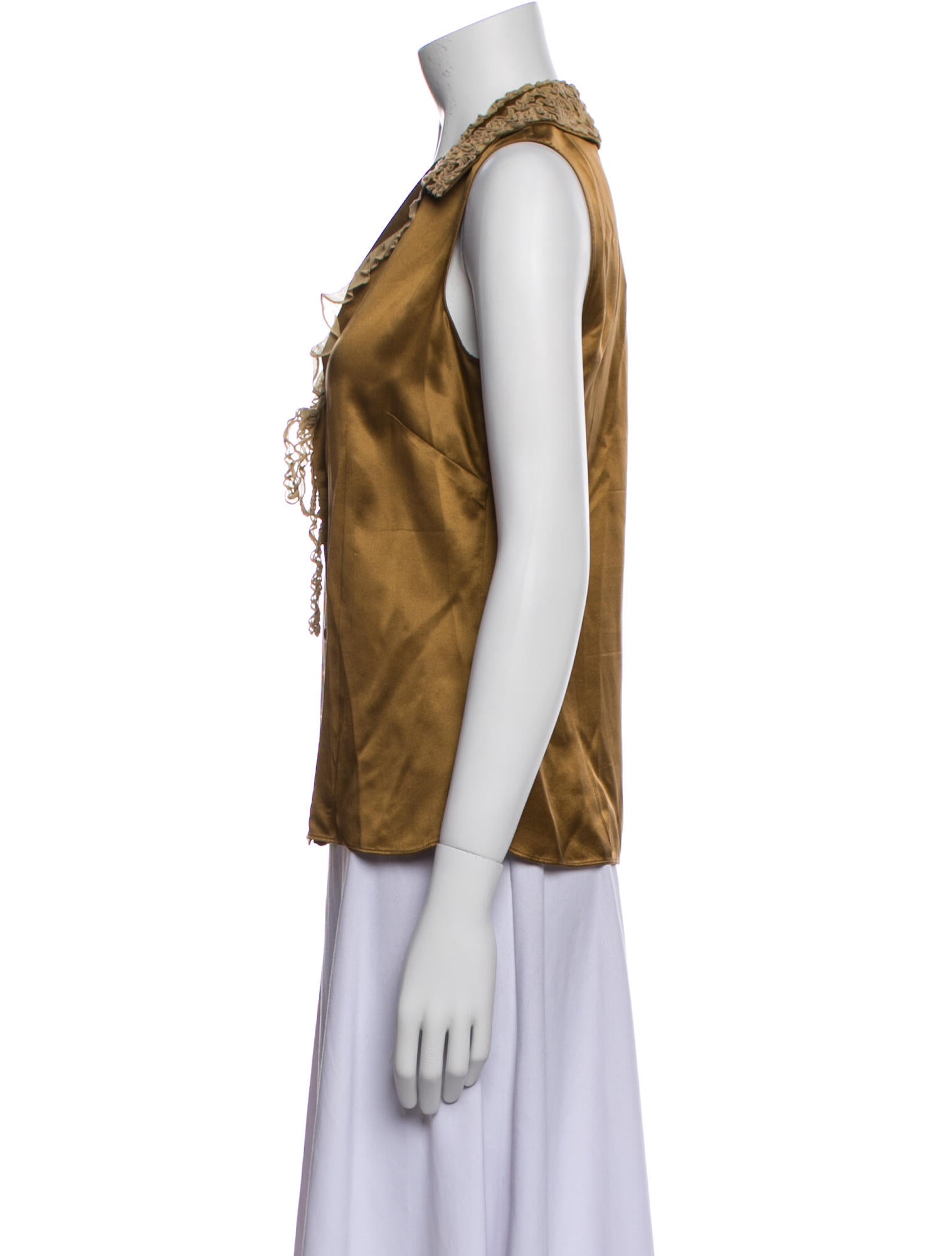 Moschino Cheap and Chic Silk V-Neck Blouse