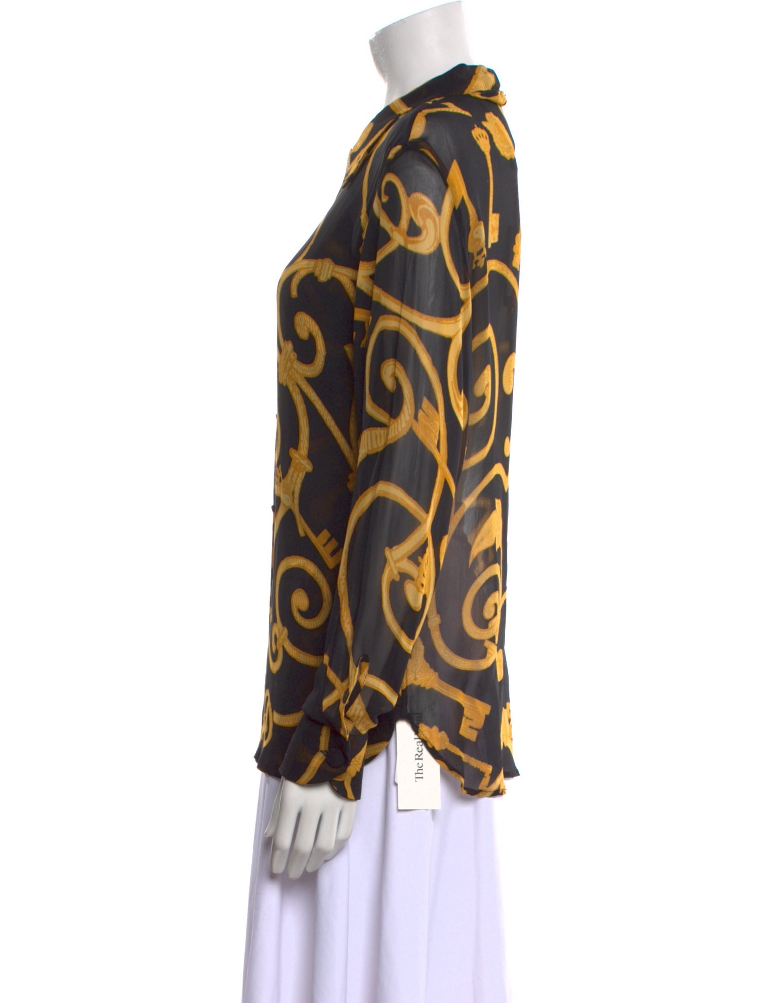 Moschino Cheap and Chic Vintage Printed Button-Up Top