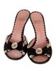 Moschino Cheap and Chic Suede Polka Dot Print Slides