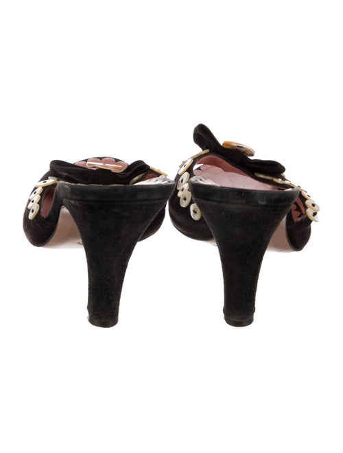 Moschino Cheap and Chic Suede Polka Dot Print Slides