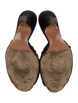 Moschino Cheap and Chic Suede Polka Dot Print Slides