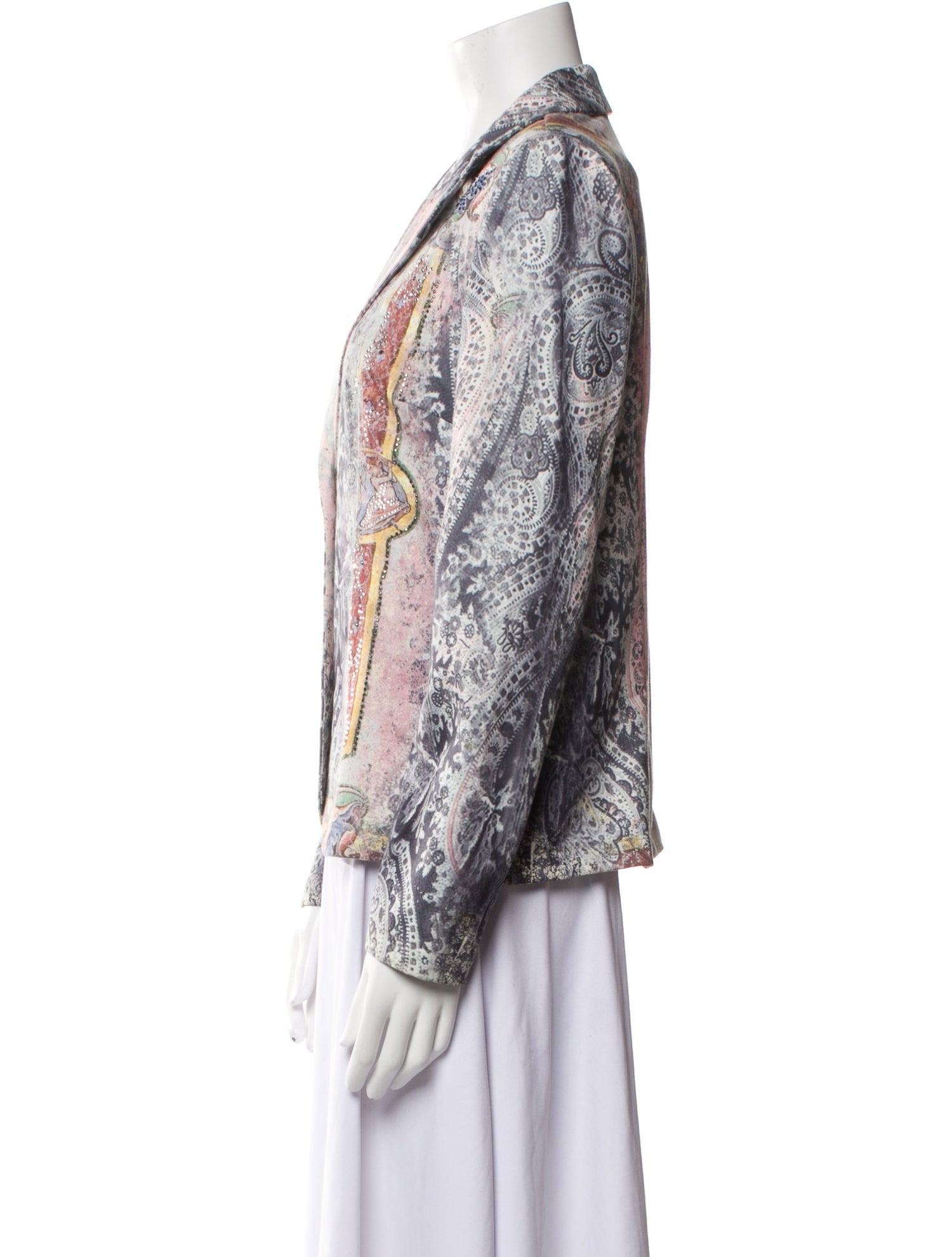 Moschino Cheap and Chic Virgin Wool Paisley Print Blazer