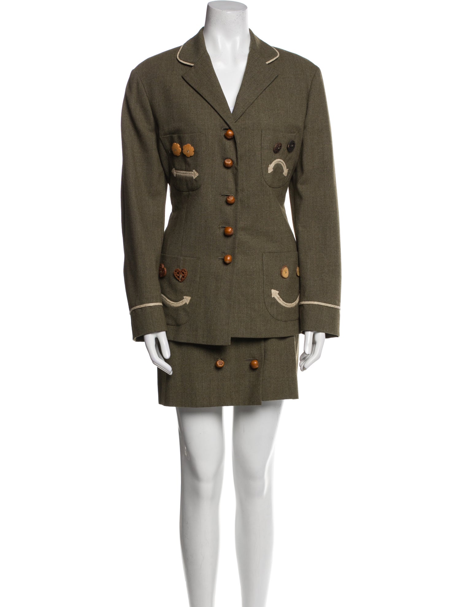 Moschino Cheap and Chic Vintage 1990's Skirt Suit