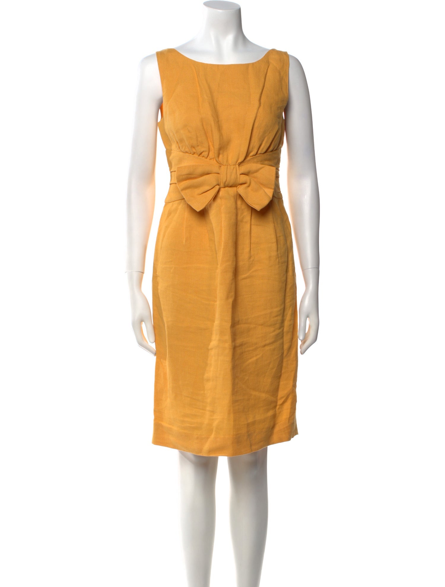 Moschino Cheap and Chic Bateau Neckline Knee-Length Dress