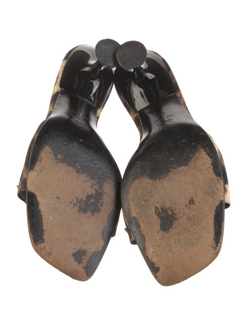 Moschino Cheap and Chic Canvas Animal Print Slides