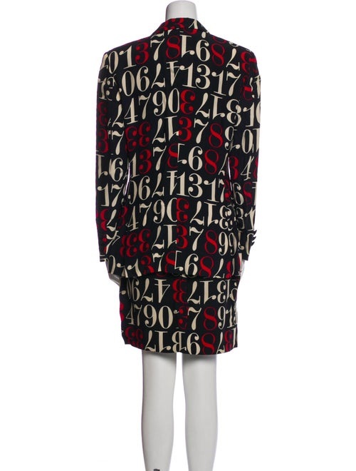 Moschino Cheap and Chic 1990's Printed Skirt Set