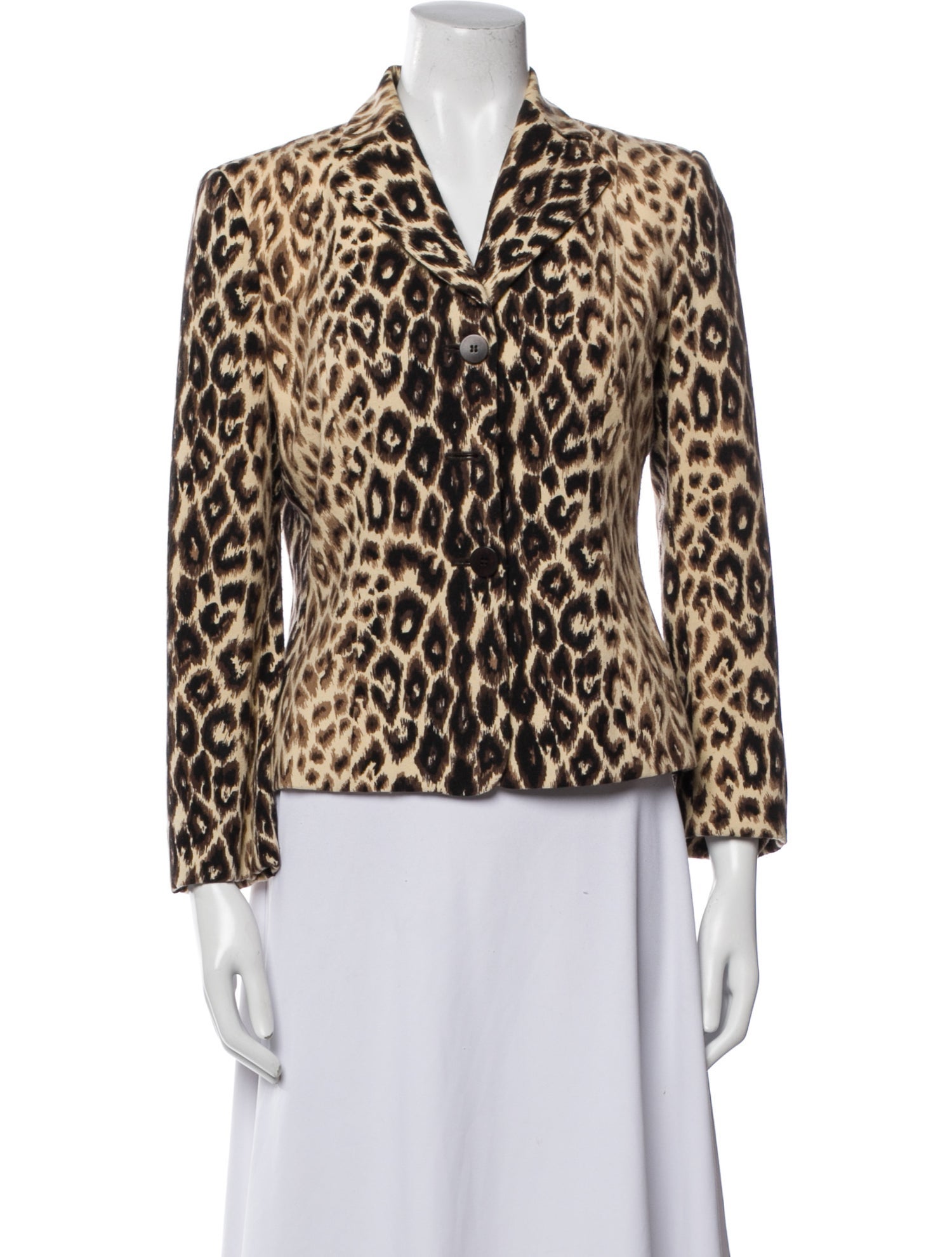 Moschino Cheap and Chic Wool Animal Print Blazer