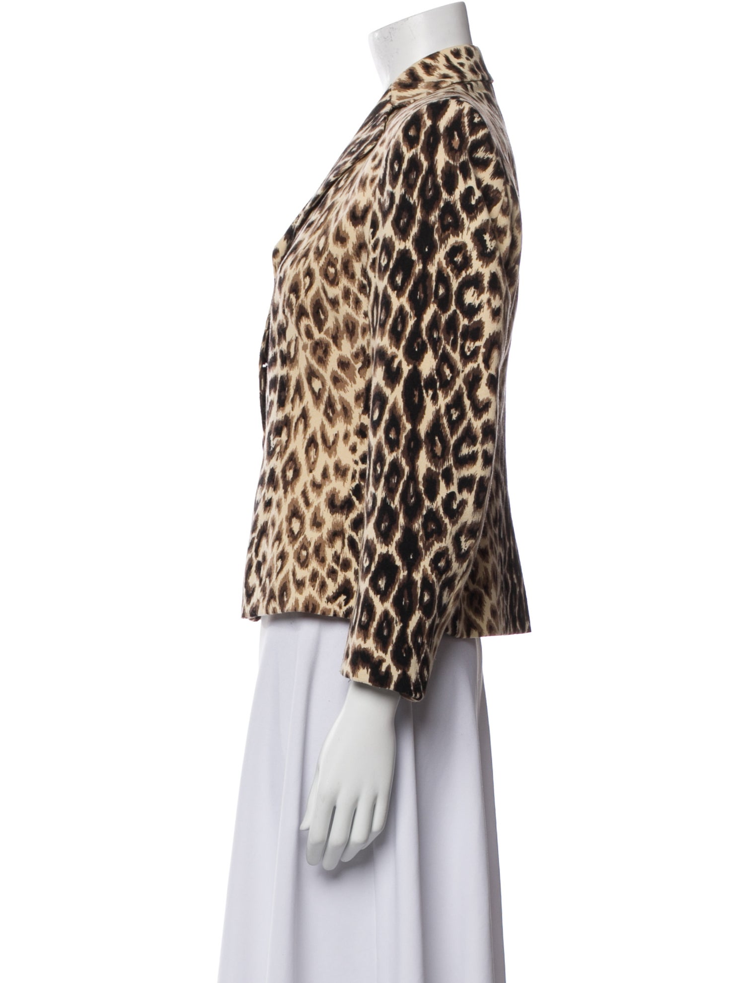 Moschino Cheap and Chic Wool Animal Print Blazer