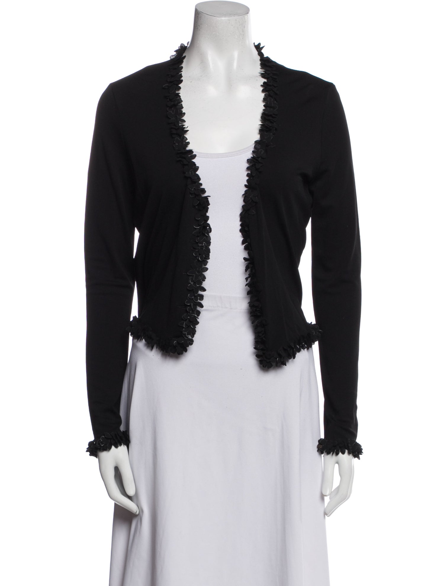 Moschino Cheap and Chic Open Front Long Sleeve Crop Top