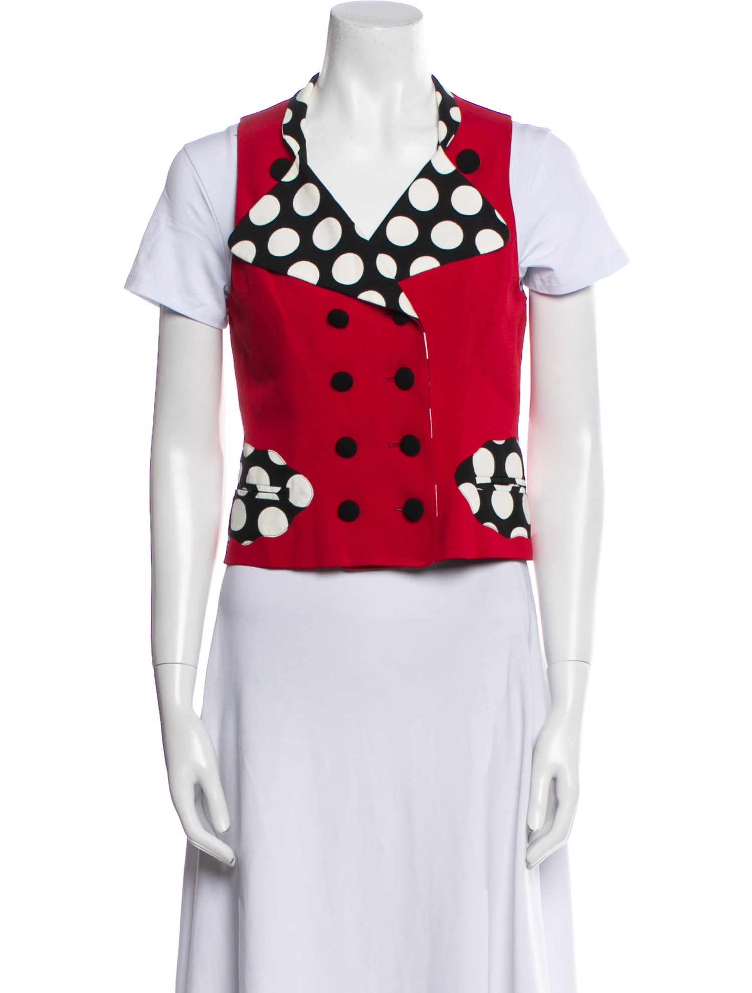 Moschino Cheap and Chic Polka Dot Print Vest