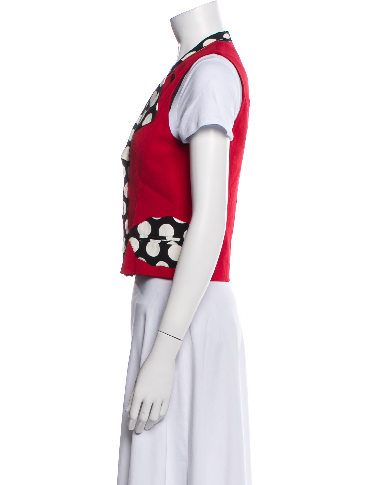 Moschino Cheap and Chic Polka Dot Print Vest