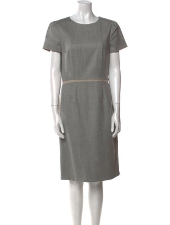 Moschino Cheap and Chic Virgin Wool Midi Length Dress
